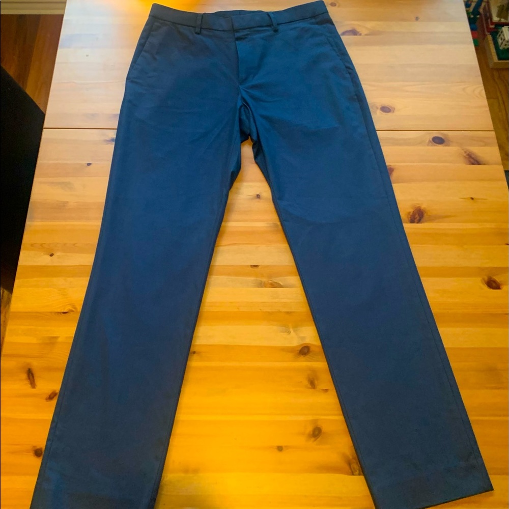 Men’s slim fit light navy dress pants